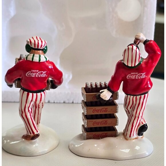 Coca-Cola Delivery Men Snow Village Figurines Set Of 2 By Department 56 - Picture 8 of 8